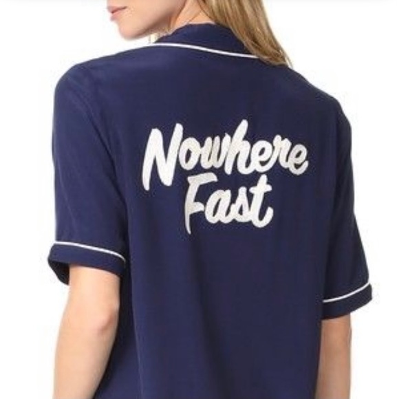 CAPULET LIDA NAVY PAJAMAS STYLE TOP SIZE SMALL - Picture 1 of 9